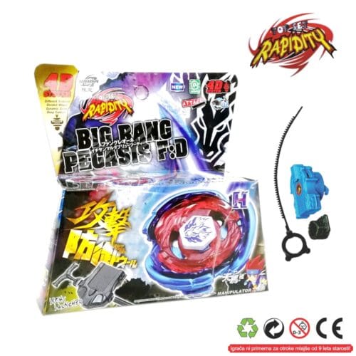 RAPIDITY 4D bigrang red Top Metal Fusion 4D Big Rang pegasis RED