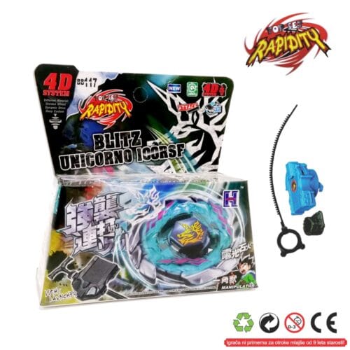 RAPIDITY 4D blitz unic Top Metal Fusion 4D Blitz Unicorno