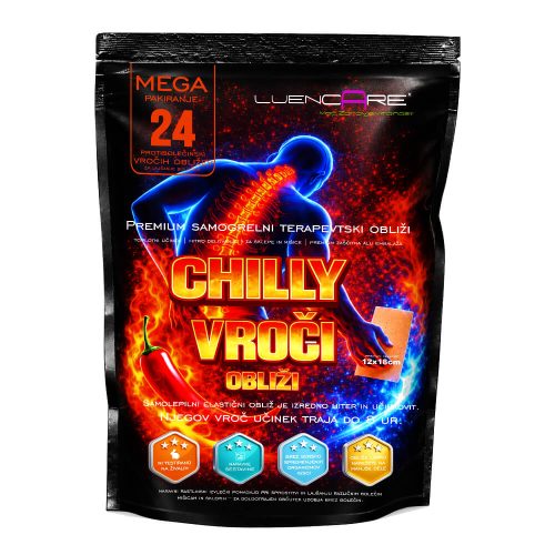 LuenCare Chilly protibolečinski grelni obliži chilly NOVA embalaža izdelek LuenCare Chilly protibolečinski grelni obliži chilly NOVA embalaža izdelek