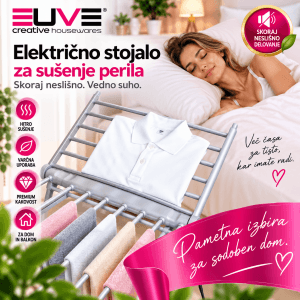 Električno stojalo za sušenje perila EUVE – tiho in varčno sušenje Električno stojalo za sušenje perila EUVE – tiho in varčno sušenje