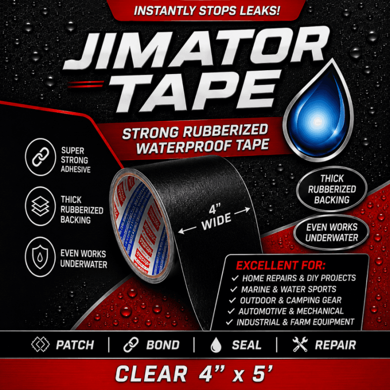 Jimator Tape vodoodporni trak za zakrpanje puščanja – močno tesnjenje tudi pod vodo