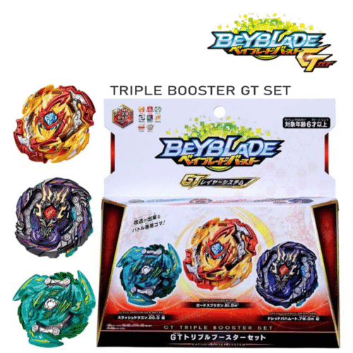 BEYBLADE burst 2021 B149-3 Beyblade BURST GT B-149 3 In 1 Triple Booster Set Lord Spriggan Dread Bahamut Slash Dragon
