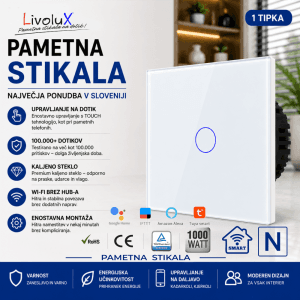 Touch SMART Wi-Fi ONE TOUCH – pametno stikalo na dotik (1x)