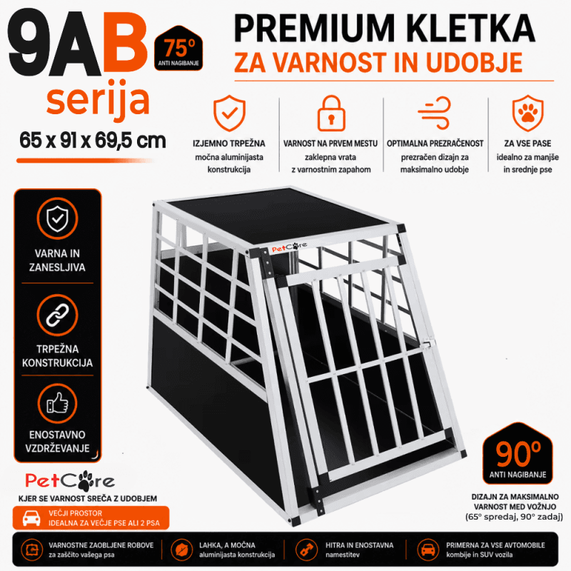 Alu kletka za prevoz psa Model 9A
