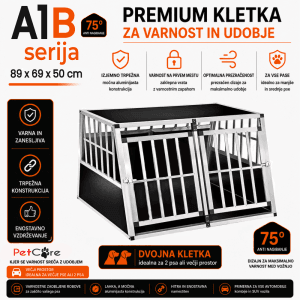 Alu kletka za prevoz psa – Model A1 – aluminijasta transportna kletka
