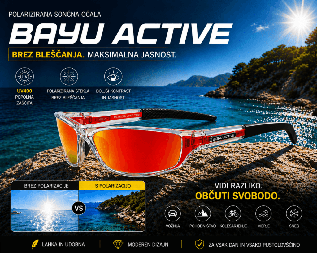 BAYU ACTIVE sončna očala modra polarizirana UV400 – športna očala z zaščito pred soncem