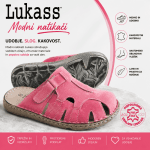 ROZA ženski natikači Lukass iz pravega usnja z udobnim anatomskim vložkom