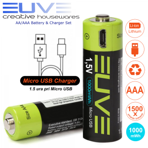 Micro USB pol. baterije AAA 1000mWh