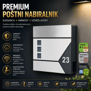 Poštni nabiralnik Mailbox B1 – 15-letna garancija oštni nabiralnik Mailbox B1 iz kakovostnih materialov z 15-letno garancijo