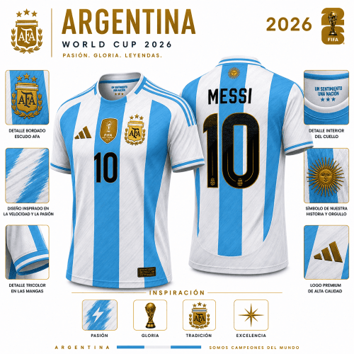 Nogometni dres Argentina 2026 – Messi