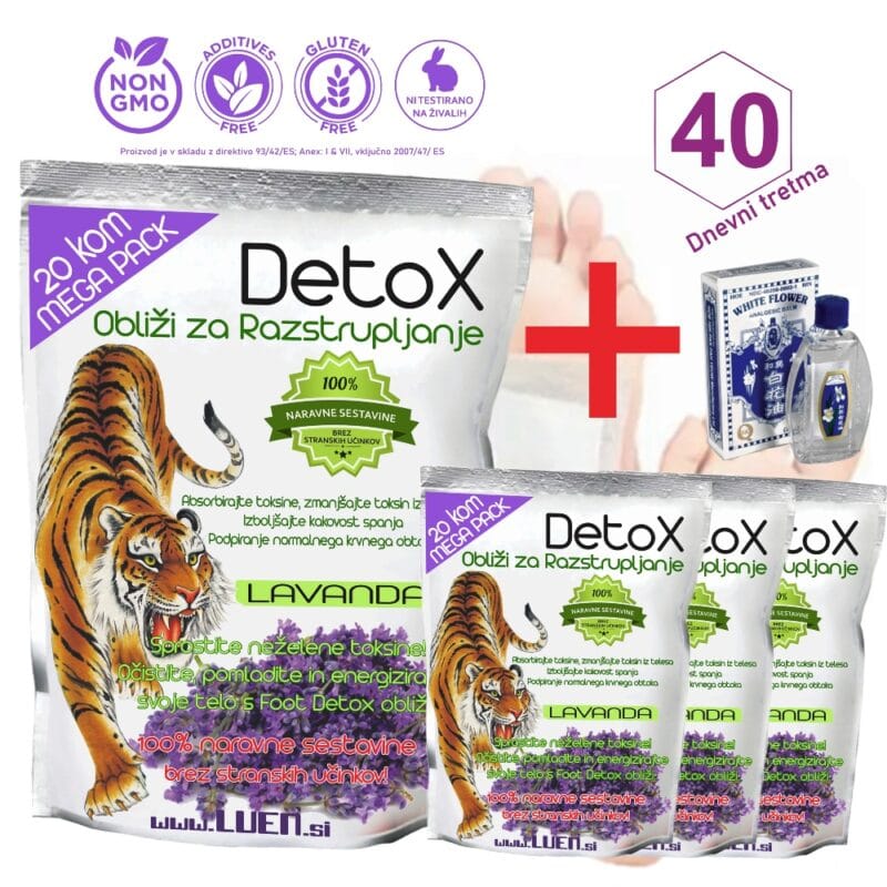 DETOX L 1+3 Detox-OBLIŽI ZA RAZSTRUPLJANJE-Lavanda