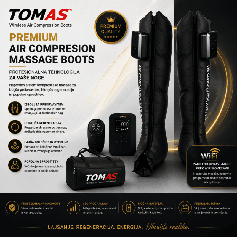 TOM AS – sistem za regeneracijo nog s kompresijo zraka