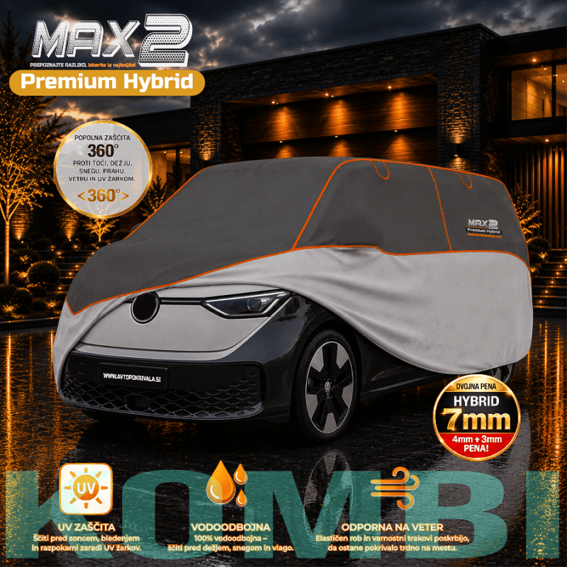 MAX2 pokrivalo za zaščito pred točo – Kombi Pokrivalo za avto proti toči MAX2 Premium Hybrid za kombi