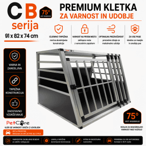 Pet Care aluminijasta transportna kletka za psa Aluminijasta transportna kletka za pse Pet Care – robusten in varen model