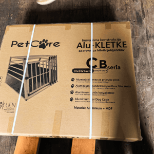 “Aluminijasta kletka za pse C mere – transportna kletka za avto”