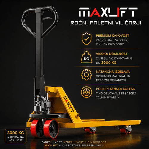 Ročni paletni viličar 3000 kg MAXLIFT