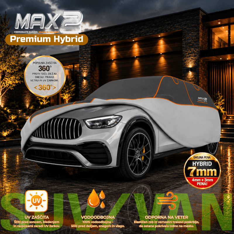 MAX2 pokrivalo proti toči za SUV/VAN MAX2 pokrivalo proti toči za SUV in VAN vozila s stransko zaščito