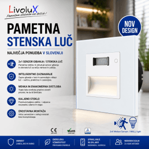 2v1 senzor gibanja in LED luč za stopnišče