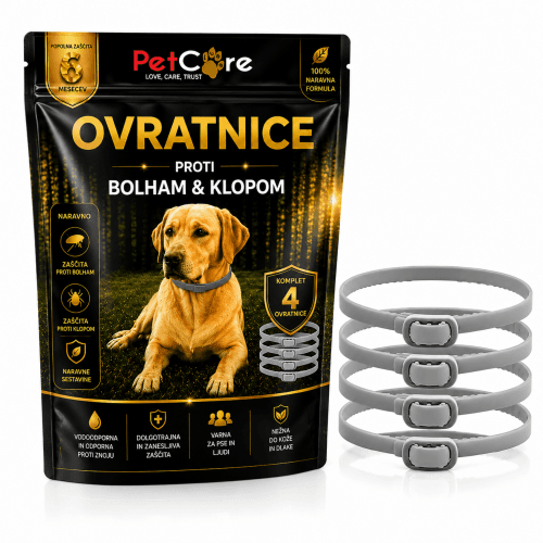 Ovratnice proti klopom za pse in mačke (4 kom) Ovratnice proti klopom za pse in mačke – paket 4 zaščitnih ovratnic