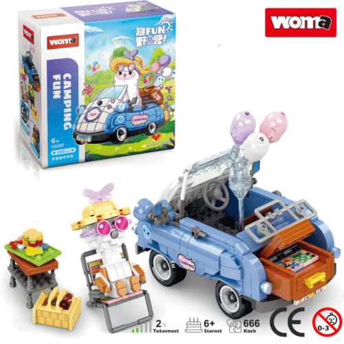 Blok set KOCKE - 666 kos KAMPIRANJE Ovčka