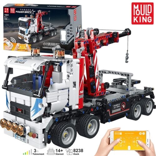 Mould King 15027 tovornjak z dvigalom – tehnični model iz kock