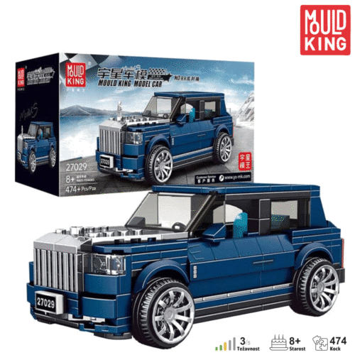 Mould King 27029 Rolls Royce model iz kock – modri luksuzni avto
