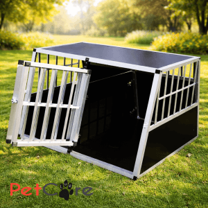 Aluminijasta kletka za psa D z vključeno ločilno ploščo