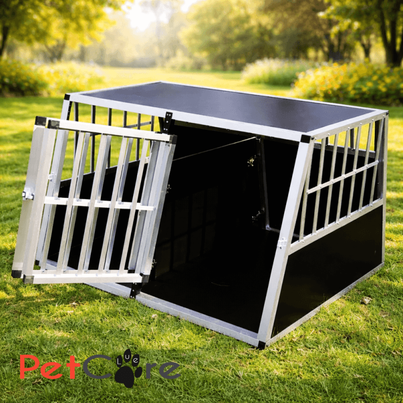 Aluminijasta kletka za psa D z vključeno ločilno ploščo