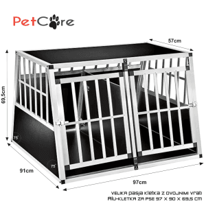 ALU KLETKA D mere – transportna kletka za psa