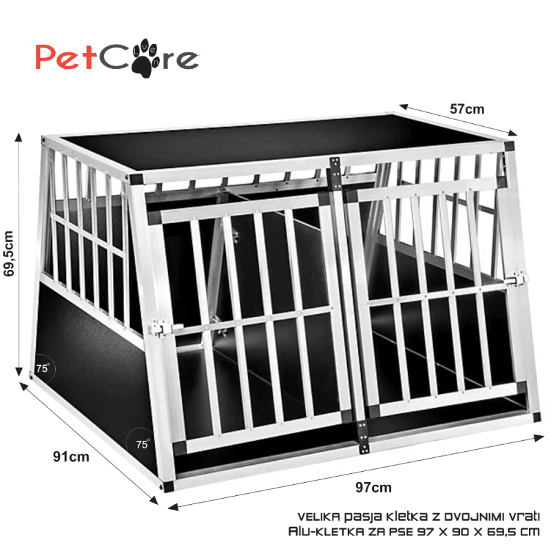 ALU KLETKA D mere – transportna kletka za psa