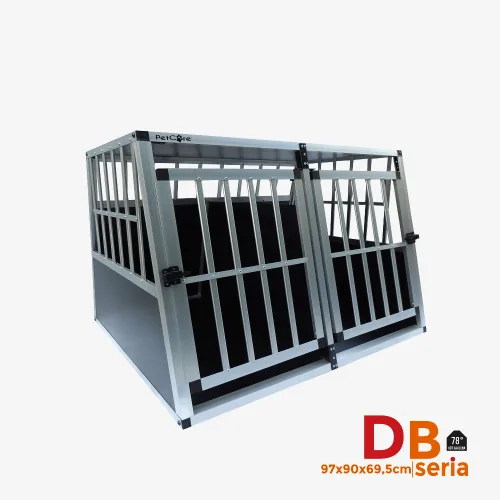 Alu kletka za prevoz psa D – velika aluminijasta transportna kletka za avto