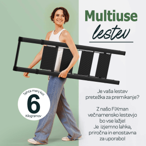 domača 9 (1) 3-stopenjske aluminijaste zložljive lestve