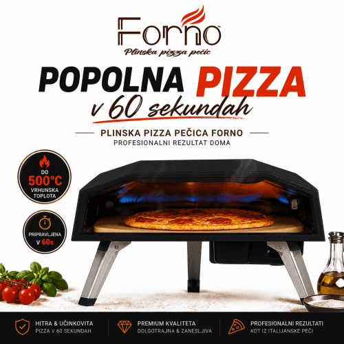 Plinska pizza pečica 16-inch Premium z visokotemperaturnim ogrevanjem in inox konstrukcijo