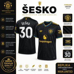 Manchester United dres Šeško 30 – rdeč domači Nogometni dres Manchester United Šeško 30 rdeč domači komplet