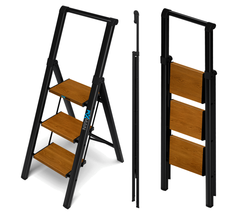domača lestev 3 stop (2) (1) 3-stopenjske aluminijaste zložljive lestve