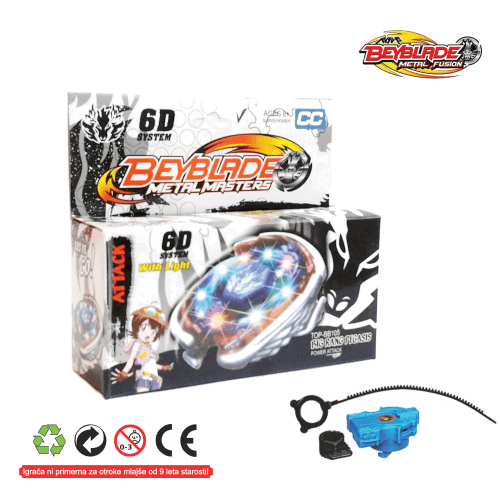 Beyblade 6D z lučko – Big Rang Pegassvetleča vrtavka za dinamične bitke
