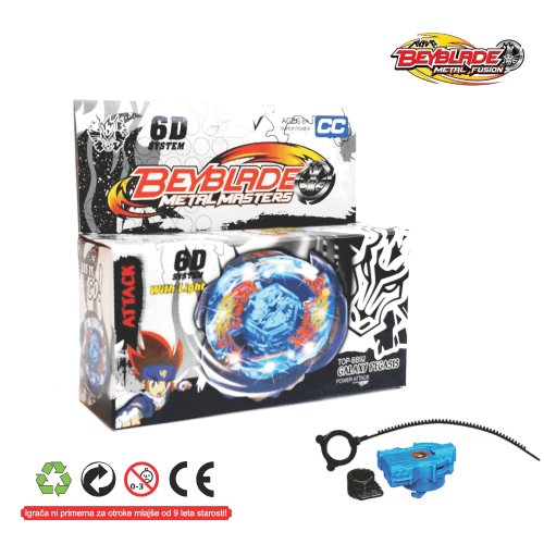 Beyblade 6D z lučko – svetleča vrtavka za dinamične bitke- Galaxy Pegasus 6d beyblade