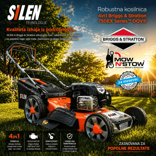 Samohodna rotacijska kosilnica 4v1 briggs & stratton 750ex series dov