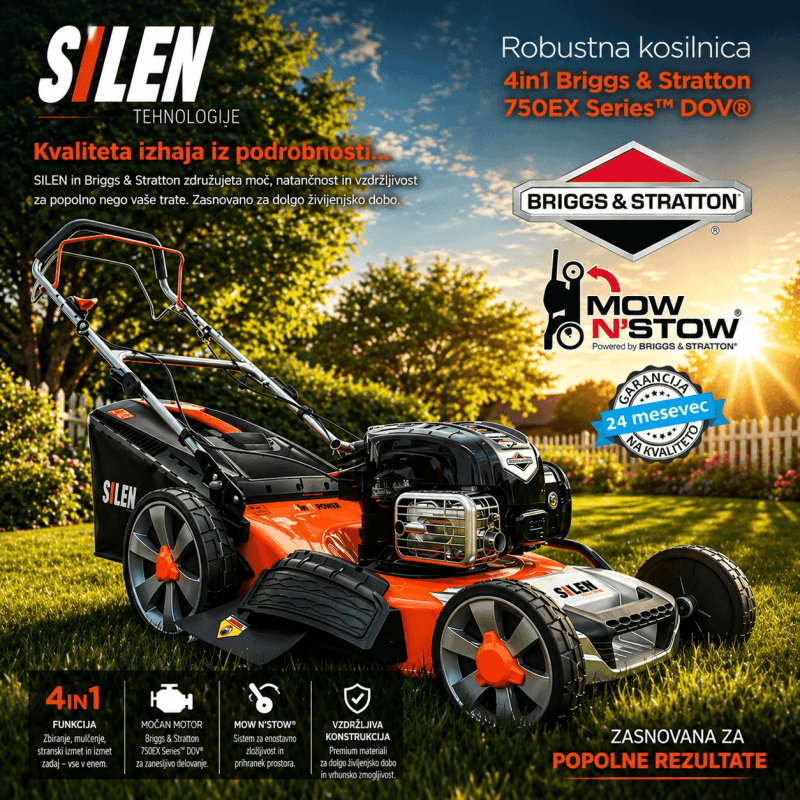 Samohodna rotacijska kosilnica 4v1 briggs & stratton 750ex series dov
