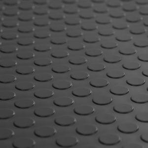 Črna nedrseča gumijasta podloga 3 mm za pasjo kletko z okroglimi čepki