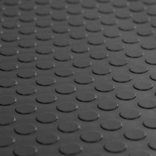 Črna nedrseča gumijasta podloga 3 mm za pasjo kletko z okroglimi čepki