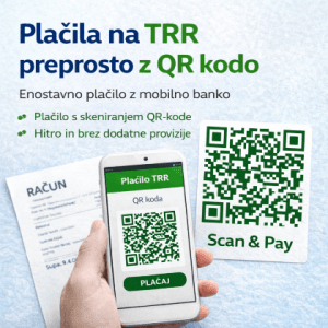 Plačilo na TRR z QR kodo – hitro in brez dodatne provizije