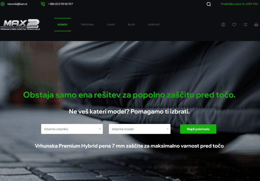Prenovljena spletna stran Avtopokrivala.si – zaščita pred točo za avto