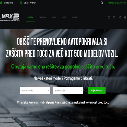 Prenovljena spletna stran Avtopokrivala.si – zaščita pred točo za avto
