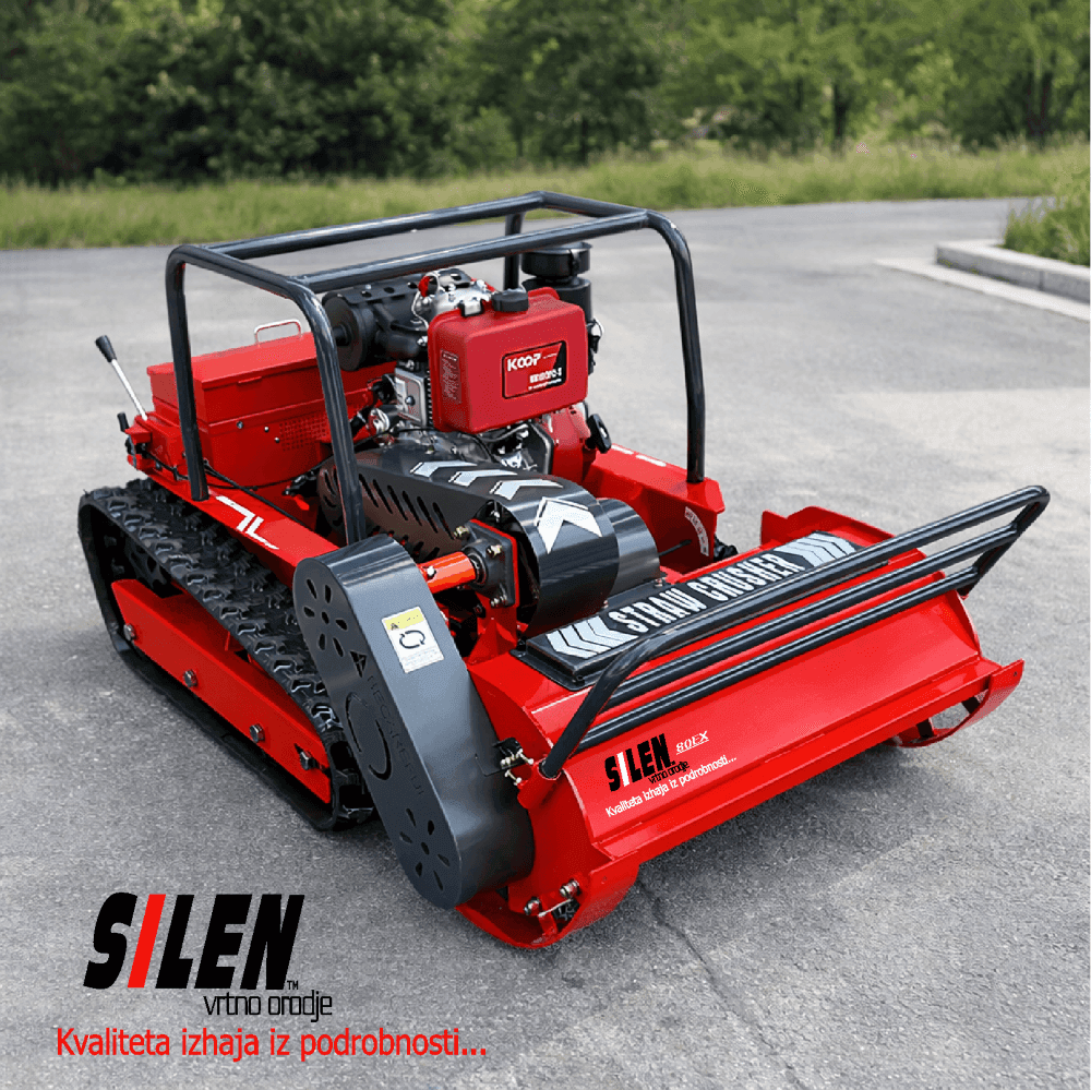 Daljinsko voden rotacijski mulčer 80 cm za košnjo trave in zahtevnih terenov