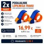 Ergonomski podajalnik lepilnega traku za pakiranje