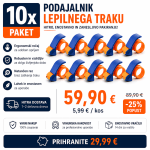 Ergonomski podajalnik lepilnega traku za pakiranje