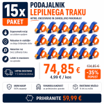 Ergonomski podajalnik lepilnega traku za pakiranje