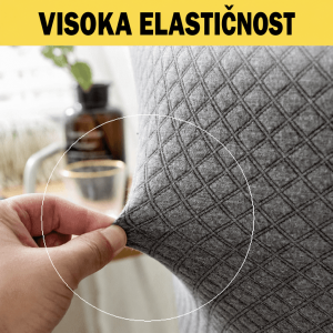 Visoka elastičnost tkanine (1) Raztegljiva prevleka za jedilni stol, ki se popolnoma prilega in osveži videz prostora. Primerna za vsakodnevno uporabo in zaščito stola.