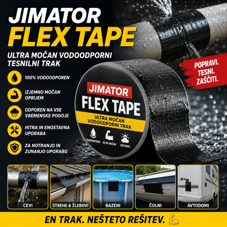 Jimator Tape vodoodporni trak za zakrpanje puščanja – močno tesnjenje tudi pod vodo